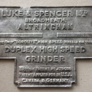 Chrome Machine Plaque