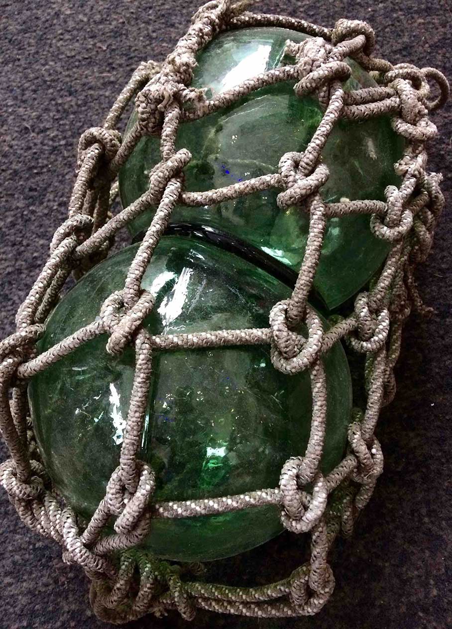 Double Green Glass Float - Belfast Maritime Collectables
